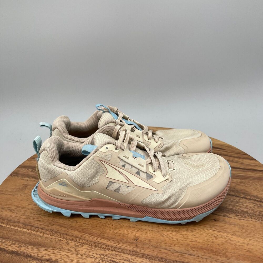 Altra Lone Peak 7 Shoes Womens Size 9 Beige Trail Running Comfort Hiking Sneaker